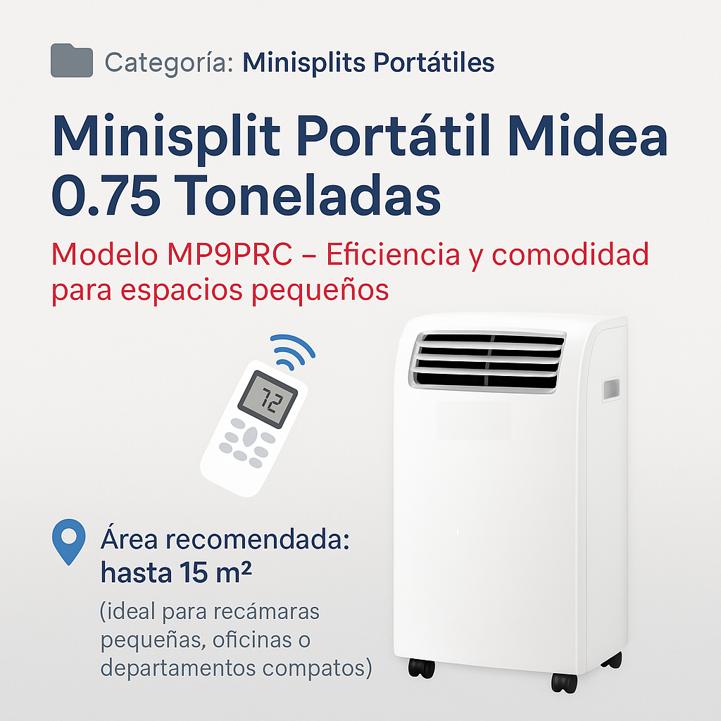 Minisplit Portátil Midea Sencillo